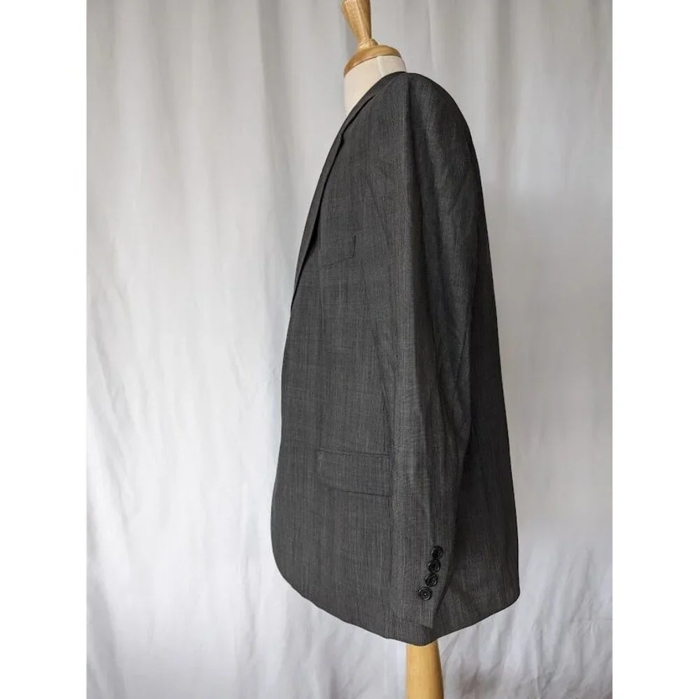 Men's BOTANY Five Hundred‎ 500 Suit Blazer Size 46 Regular 100% Virgin Wool Grey